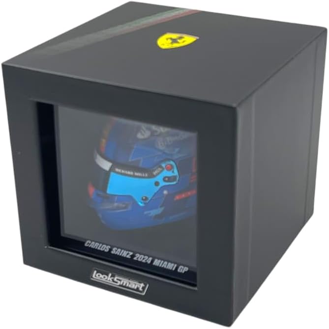 Scuderia Ferrari F1 Official LookSmart Carlos Sainz Miami GP 1/5 Scale Mini Helmet 2024