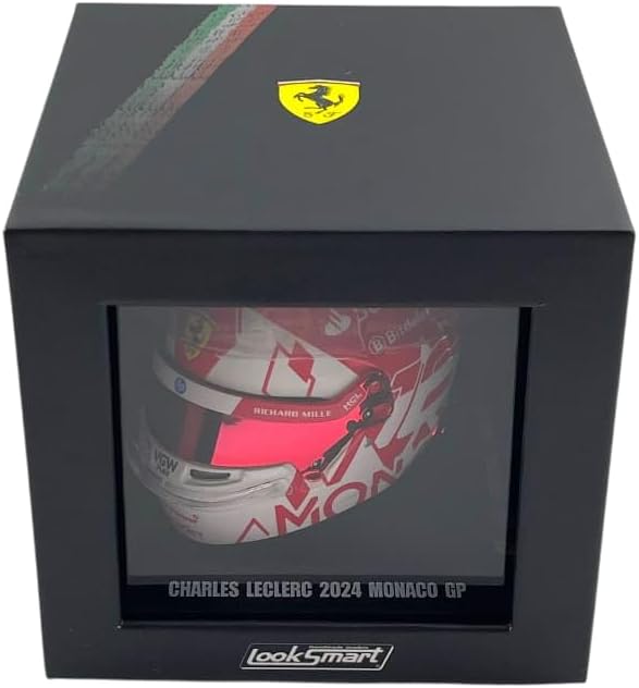 Scuderia Ferrari F1 Official LookSmart Charles Leclerc Monaco Winner 1/5 Scale Mini Helmet 2024