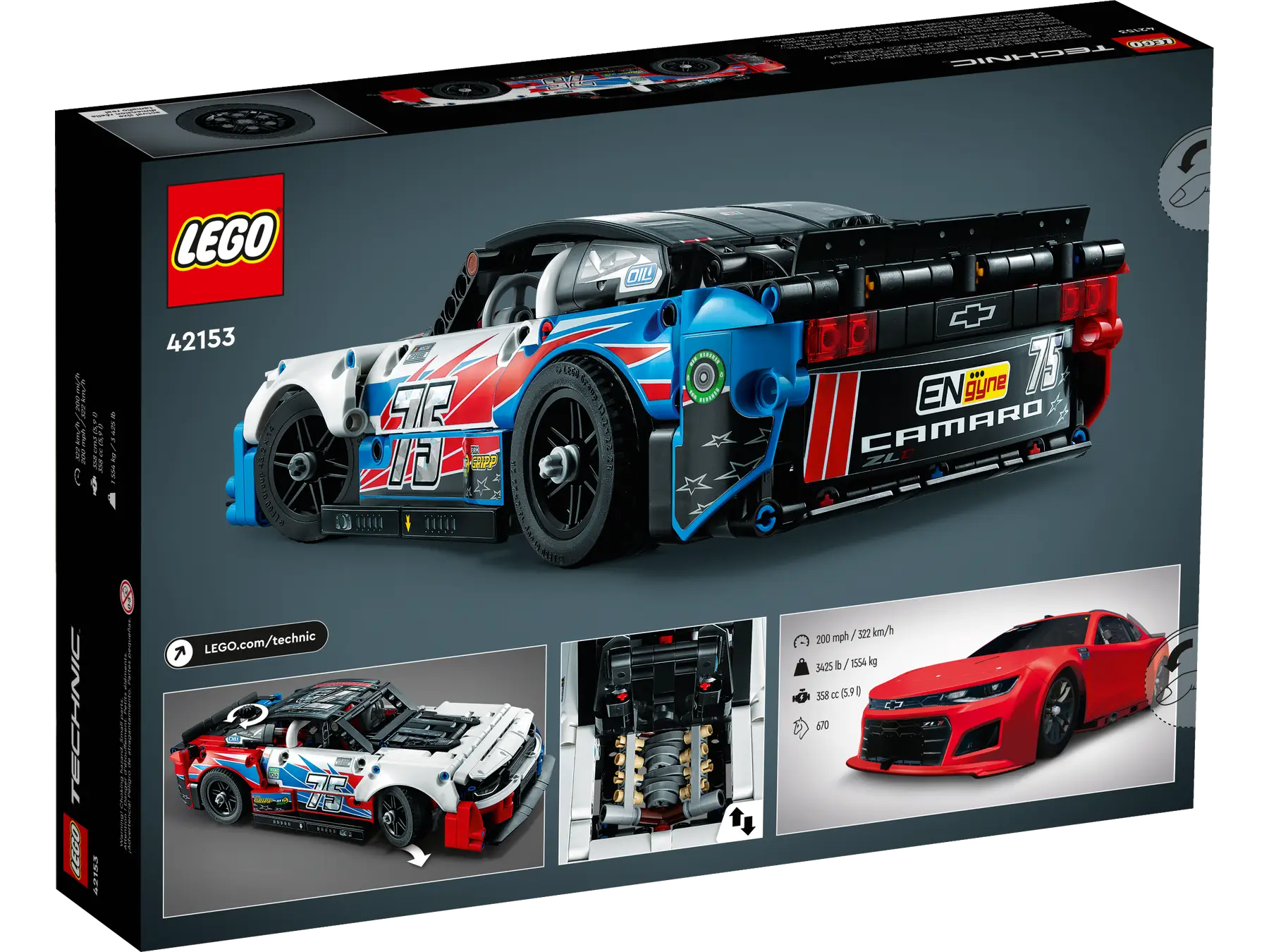 NASCAR® Next Gen Chevrolet Camaro ZL1 X Lego Technic 42153