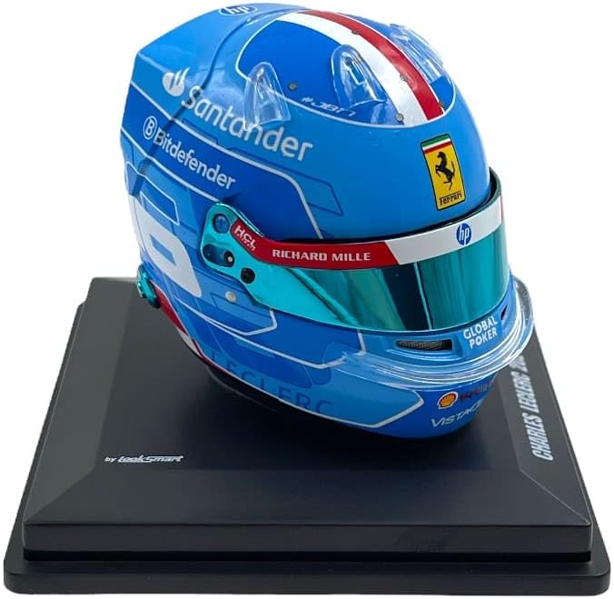 Scuderia Ferrari F1 Official LookSmart Charles Leclerc Miami GP 1/5 Scale Mini Helmet 2024