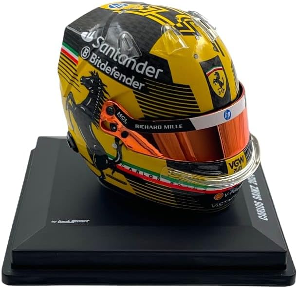Scuderia Ferrari F1 Official LookSmart Carlos Sainz Italian GP 1/5 Scale Mini Helmet 2024