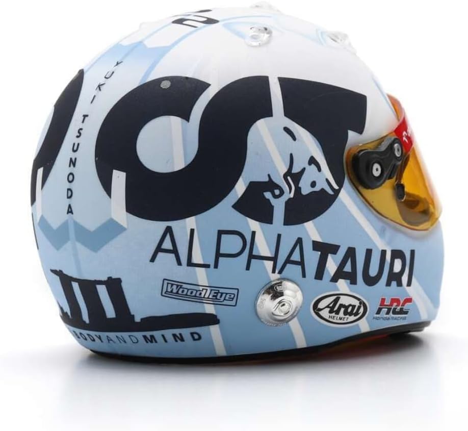 Alpha Tauri F1 Team Yuki Tsunoda Singapore GP 1/5 Scale Mini Helmet