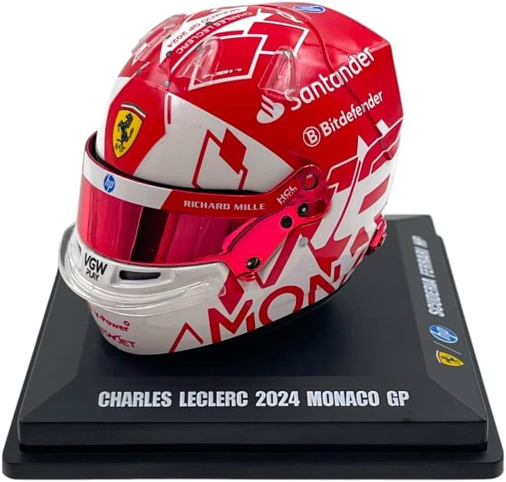 Scuderia Ferrari F1 Official LookSmart Charles Leclerc Monaco Winner 1/5 Scale Mini Helmet 2024