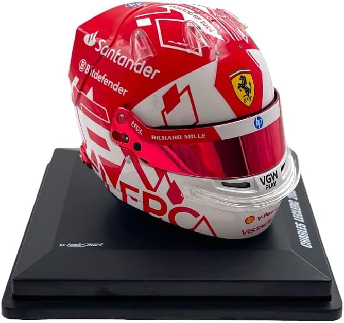 Scuderia Ferrari F1 Official LookSmart Charles Leclerc Monaco Winner 1/5 Scale Mini Helmet 2024