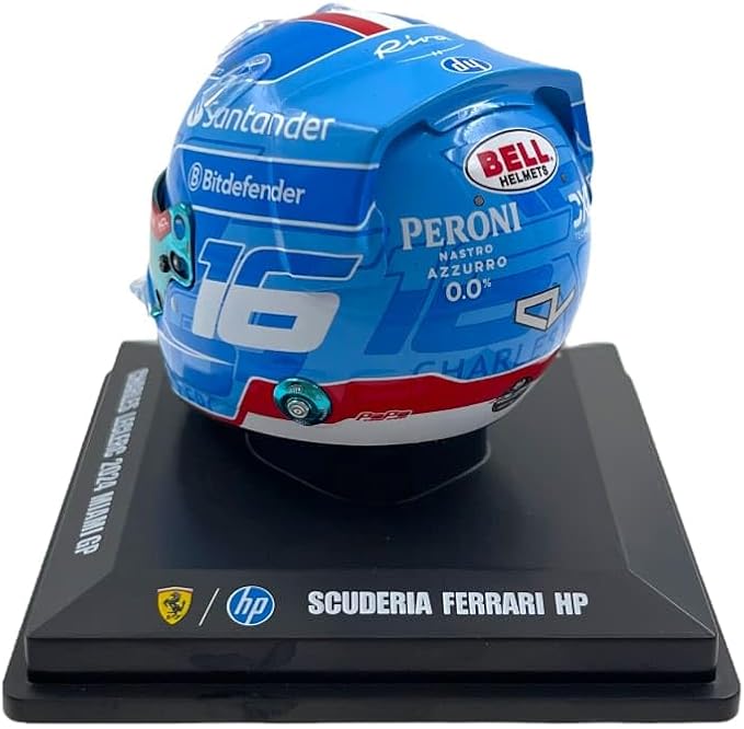 Scuderia Ferrari F1 Official LookSmart Charles Leclerc Miami GP 1/5 Scale Mini Helmet 2024