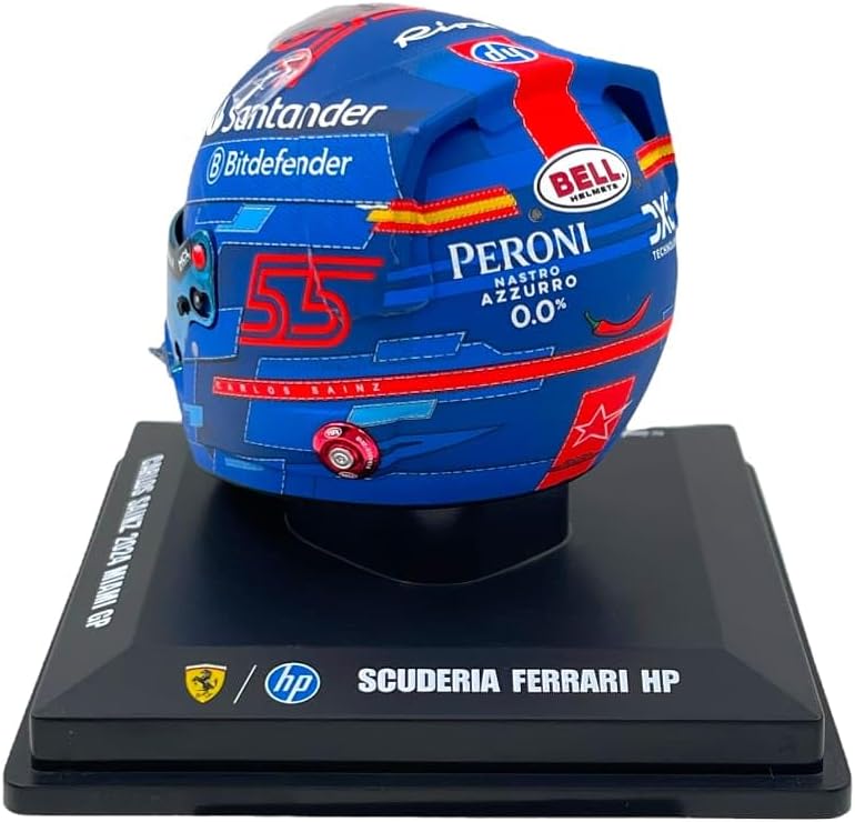 Scuderia Ferrari F1 Official LookSmart Carlos Sainz Miami GP 1/5 Scale Mini Helmet 2024