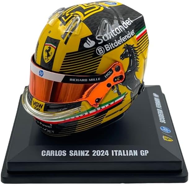 Scuderia Ferrari F1 Official LookSmart Carlos Sainz Italian GP 1/5 Scale Mini Helmet 2024