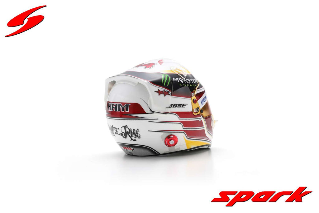 Mercedes AMG Petronas Lewis Hamilton 1/5 Scale Mini Helmet USA Champion 2015