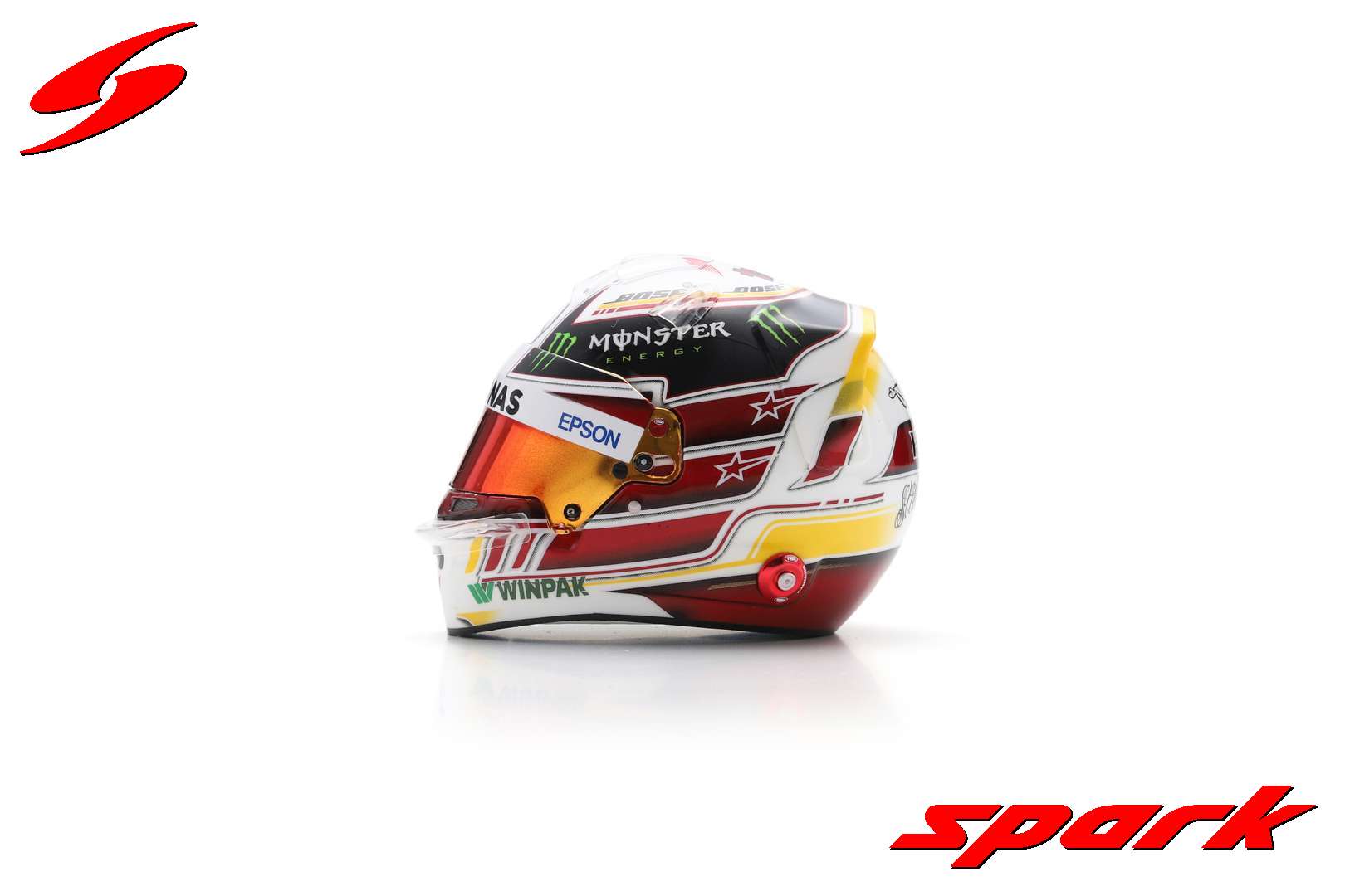 Mercedes AMG Petronas Lewis Hamilton 1/5 Scale Mini Helmet Mexico 2018