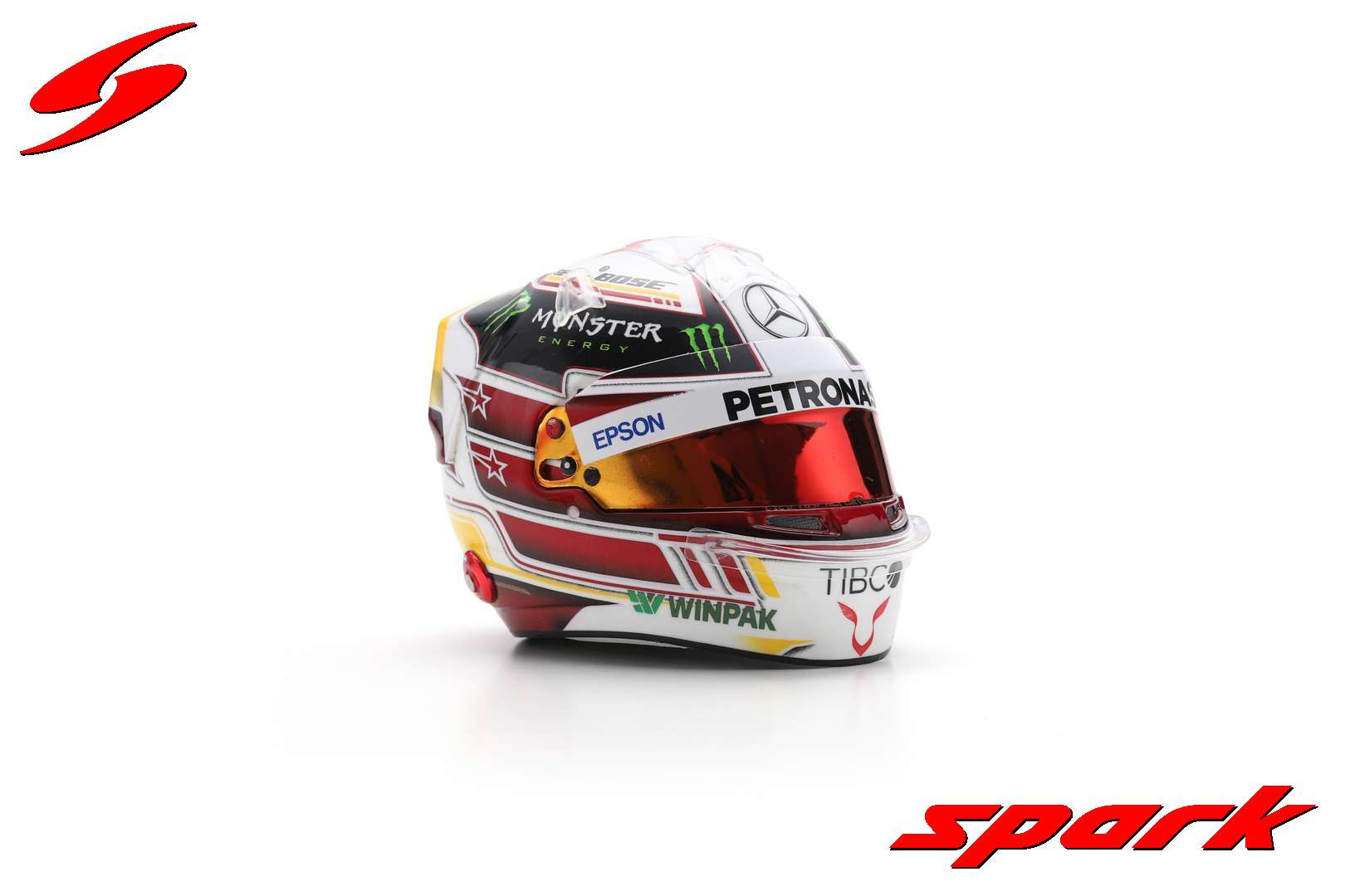 Mercedes AMG Petronas Lewis Hamilton 1/5 Scale Mini Helmet Mexico 2018