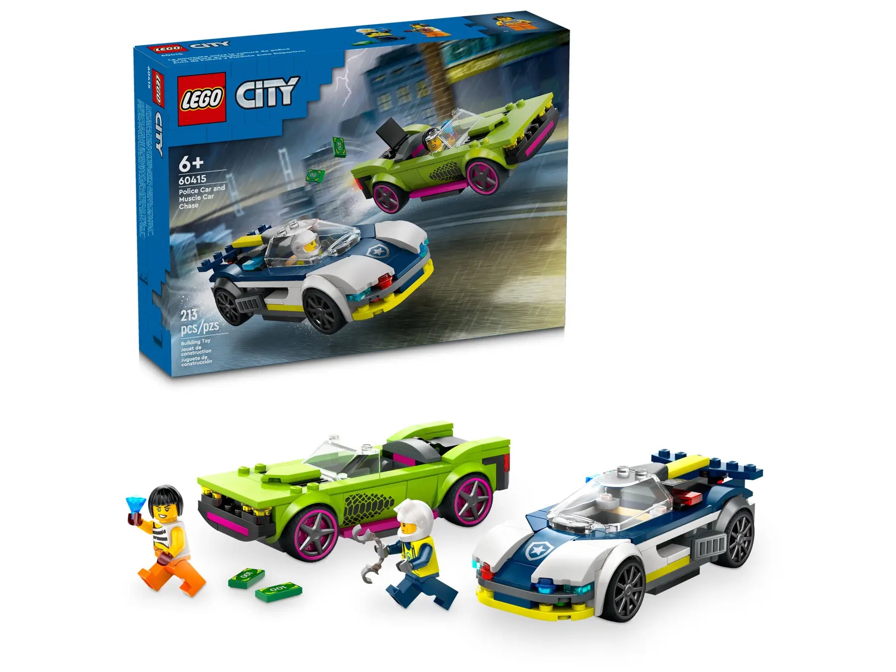 Police Car and Muscle Car Chase X Lego City 60415