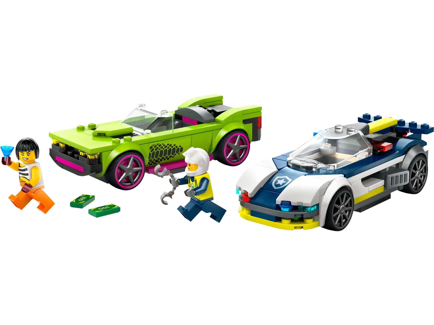 Police Car and Muscle Car Chase X Lego City 60415