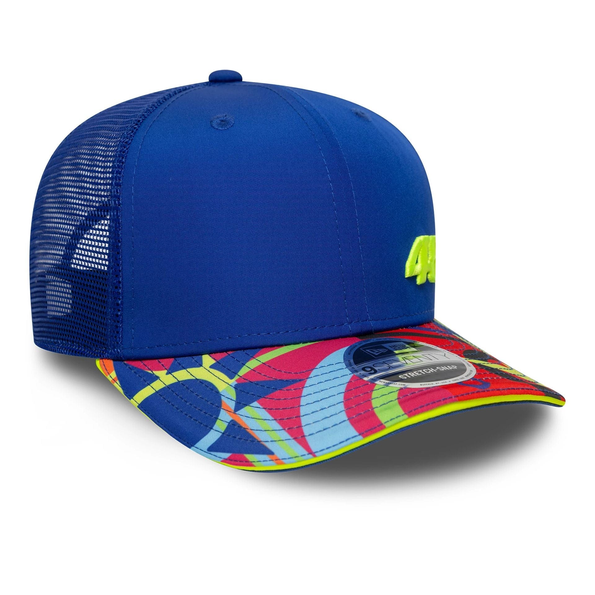 VR46 Valentino Rossi New Era Vale Stretch Snapback Trucker Baseball Cap