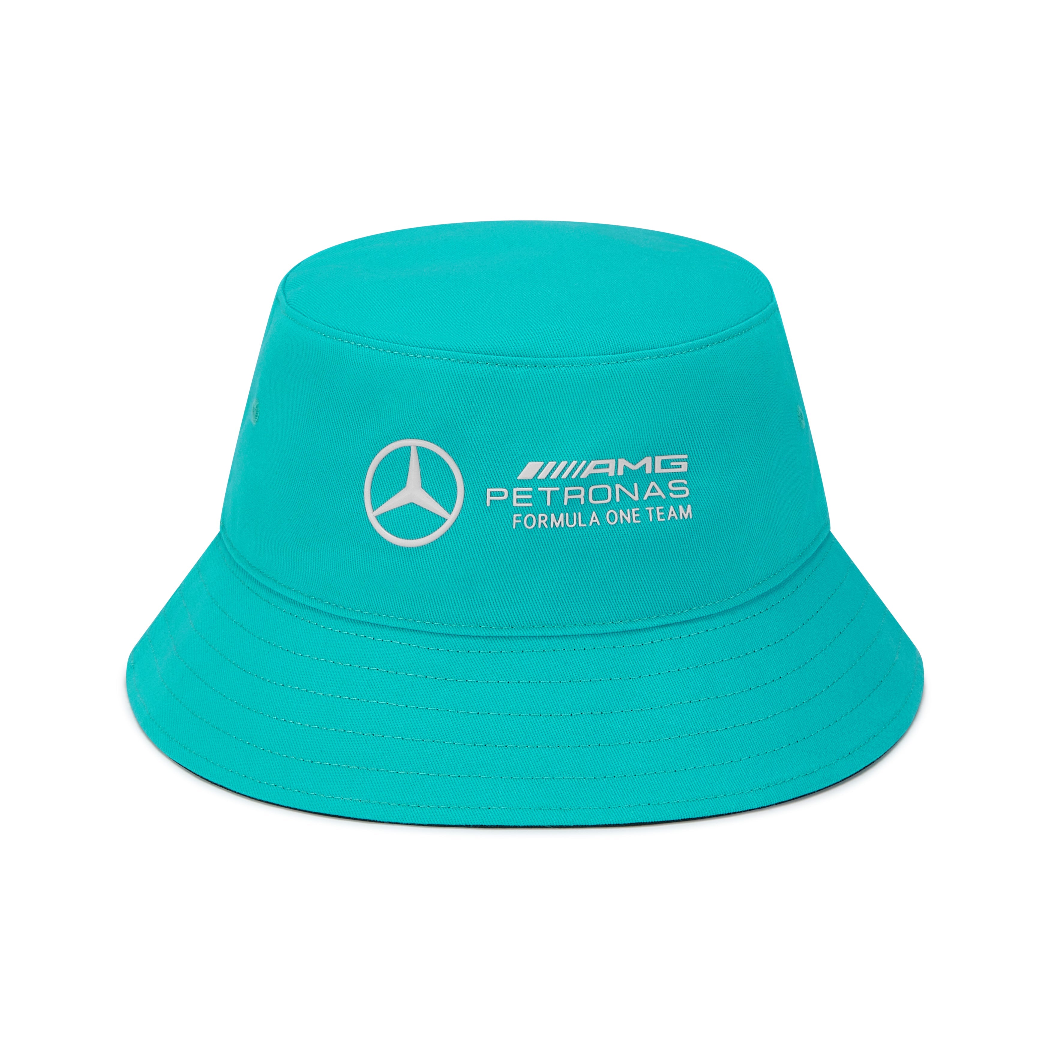 Mercedes AMG Petronas 3D Team Logo Teal Blue Bucket Hat