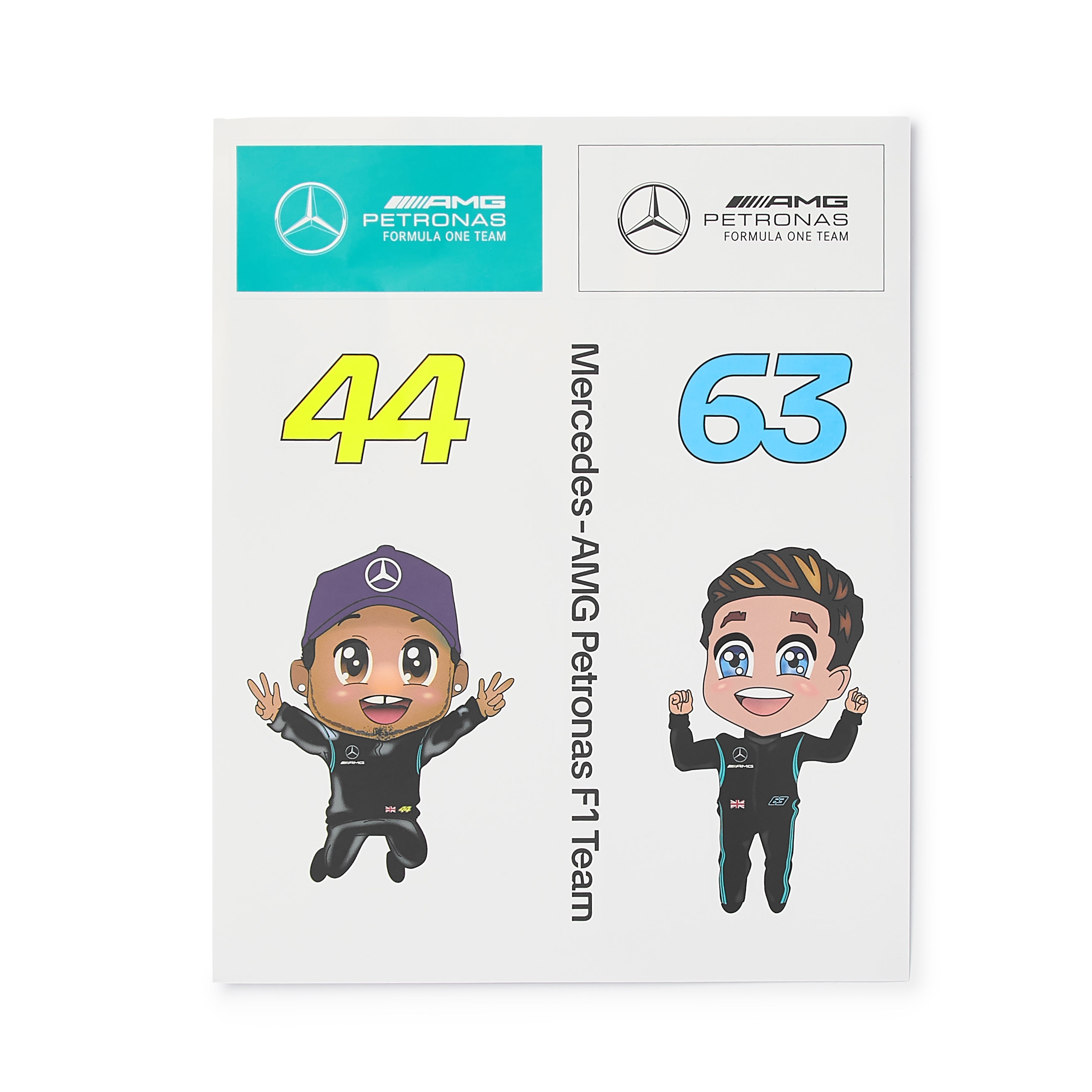 Mercedes AMG Petronas F1 Driver Sticker Pack 2024