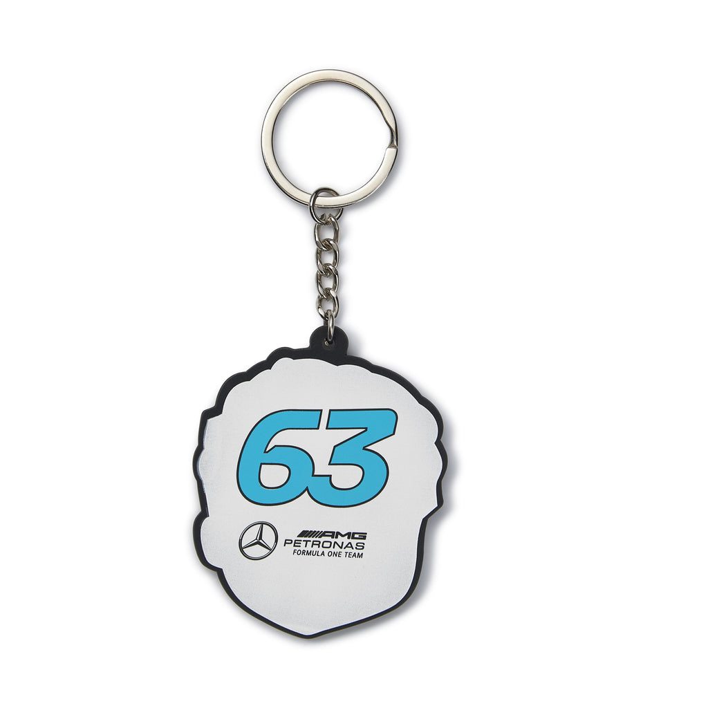 Mercedes AMG Petronas F1 Team George Russell Caricature Keyring