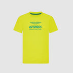 Aston Martin F1 Team Official Kids Logo T-Shirt Lime Green