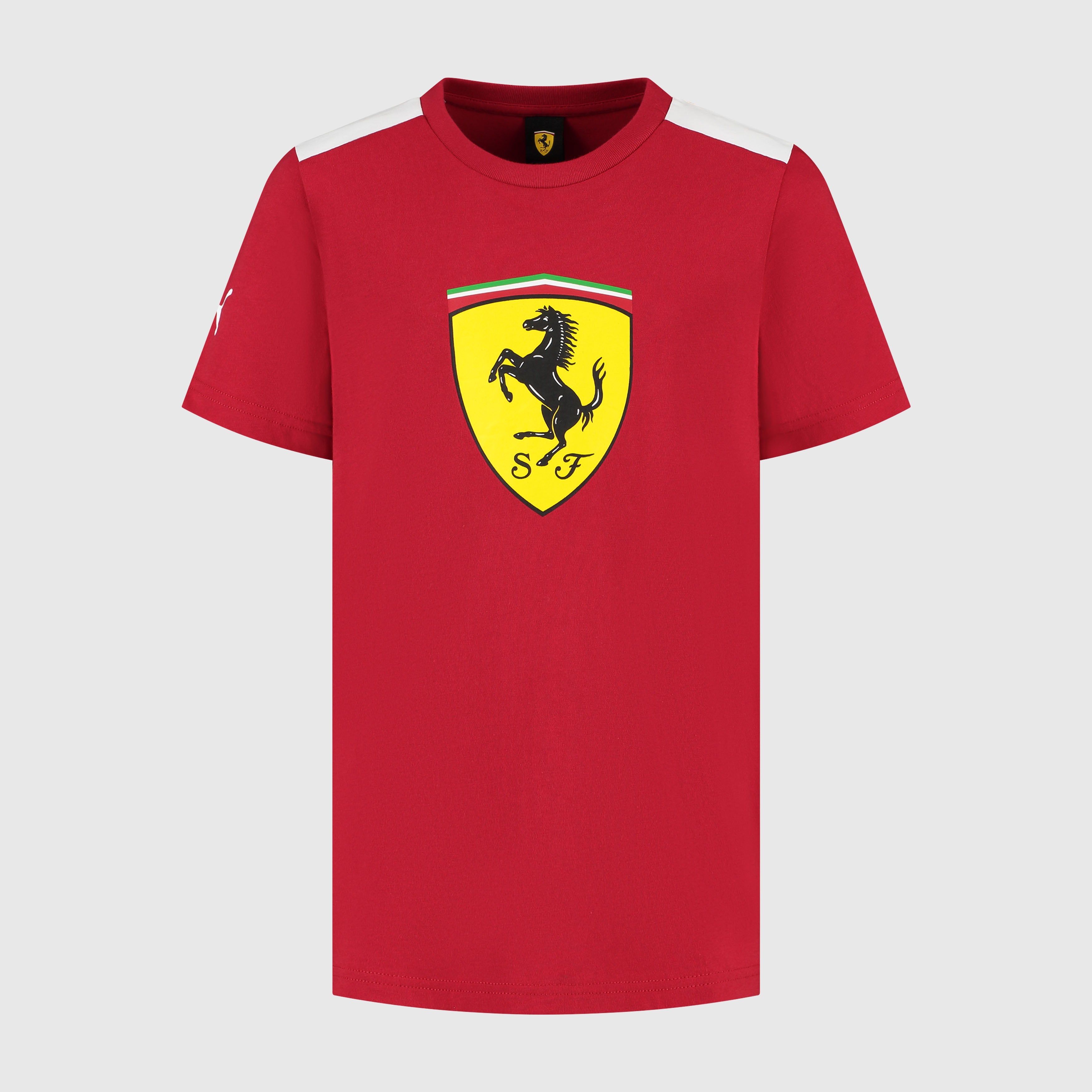 Scuderia Ferrari F1 PUMA Large Scudetto Shield Logo Kids T-Shirt