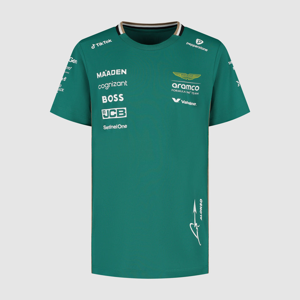 Aston Martin F1 Team Kids Fernando Alonso Drivers T-Shirt 2025