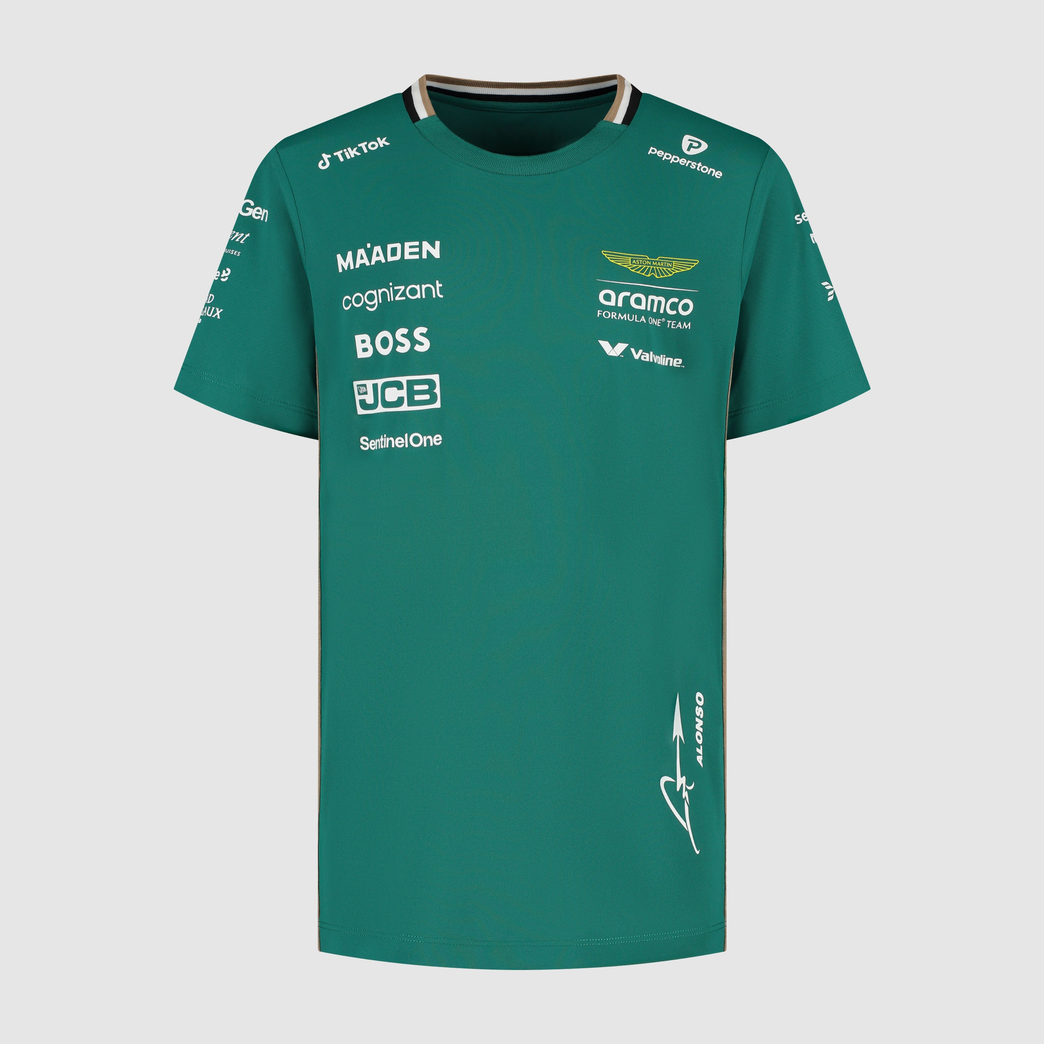 Aston Martin F1 Team Kids Fernando Alonso Drivers T-Shirt 2025