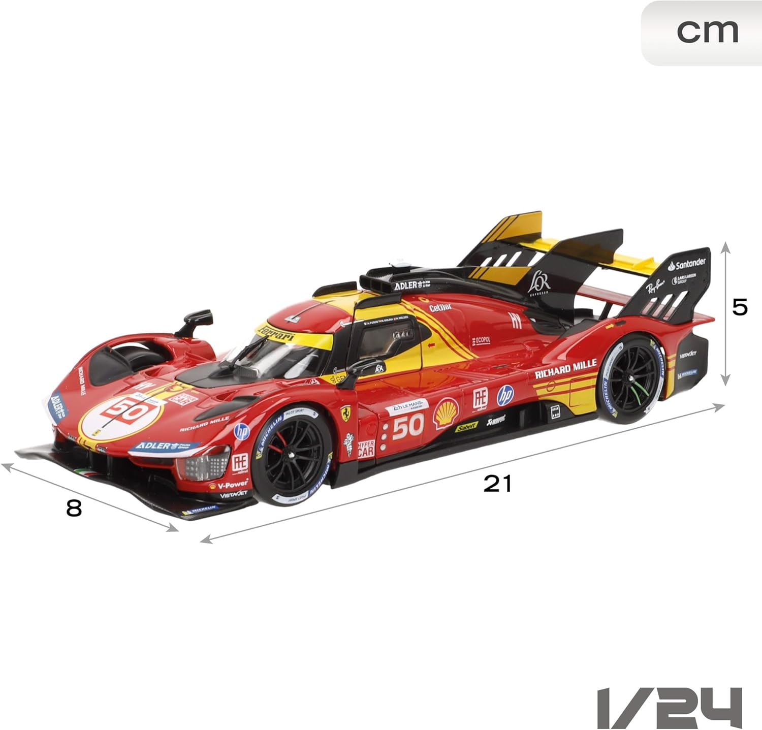 Scuderia Ferrari WEC Hypercar #50 Le Mans Winner Model Racing Car