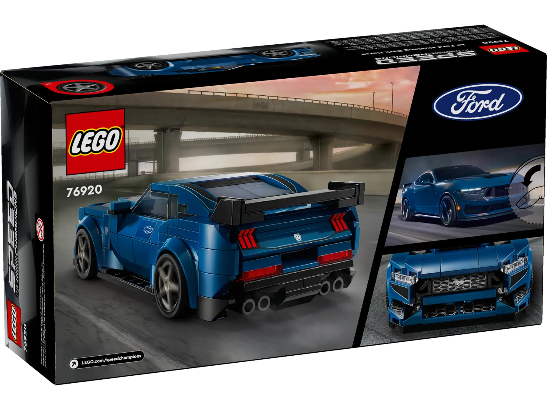 Ford Mustang Dark Horse Sports Car X Lego Speed Champions 76920