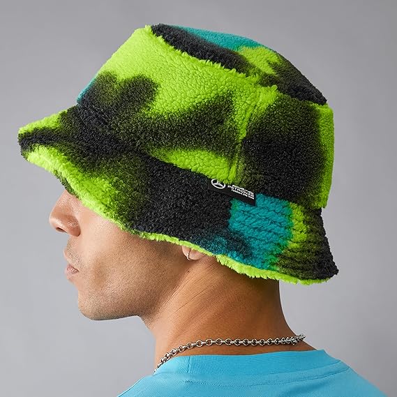 Mercedes AMG Petronas Spray Camo Fleece Bucket Hat