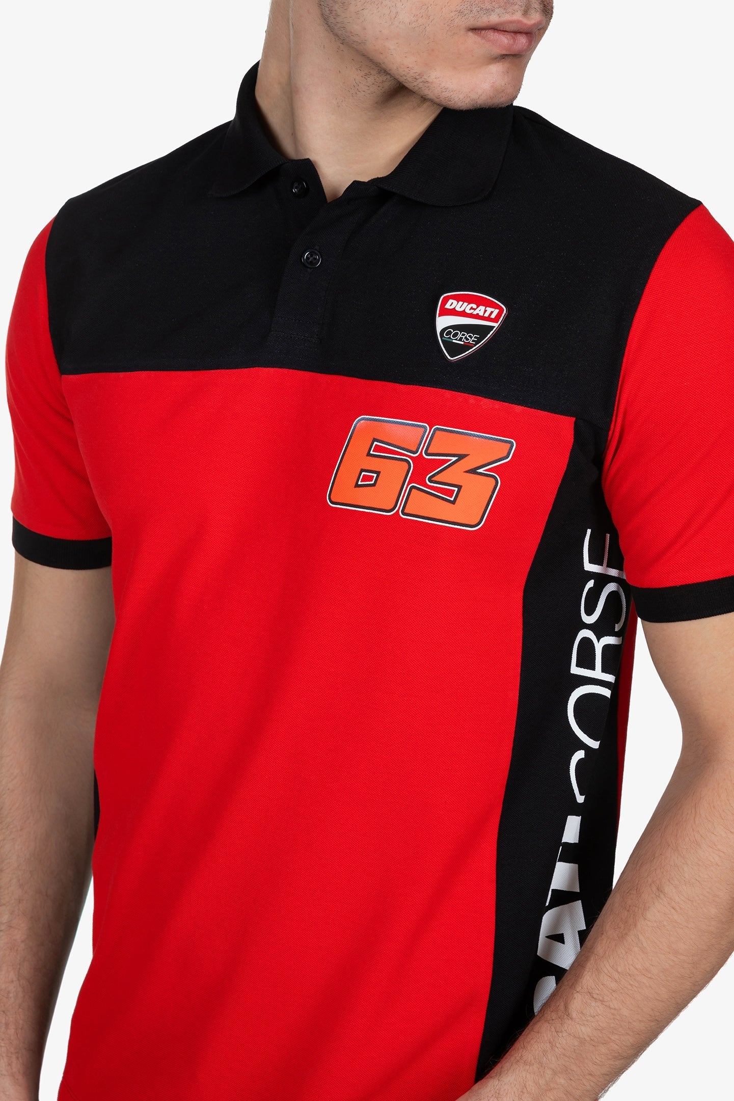 Ducati Corse Pecco Bagnaia #63 Dual Line Poloshirt