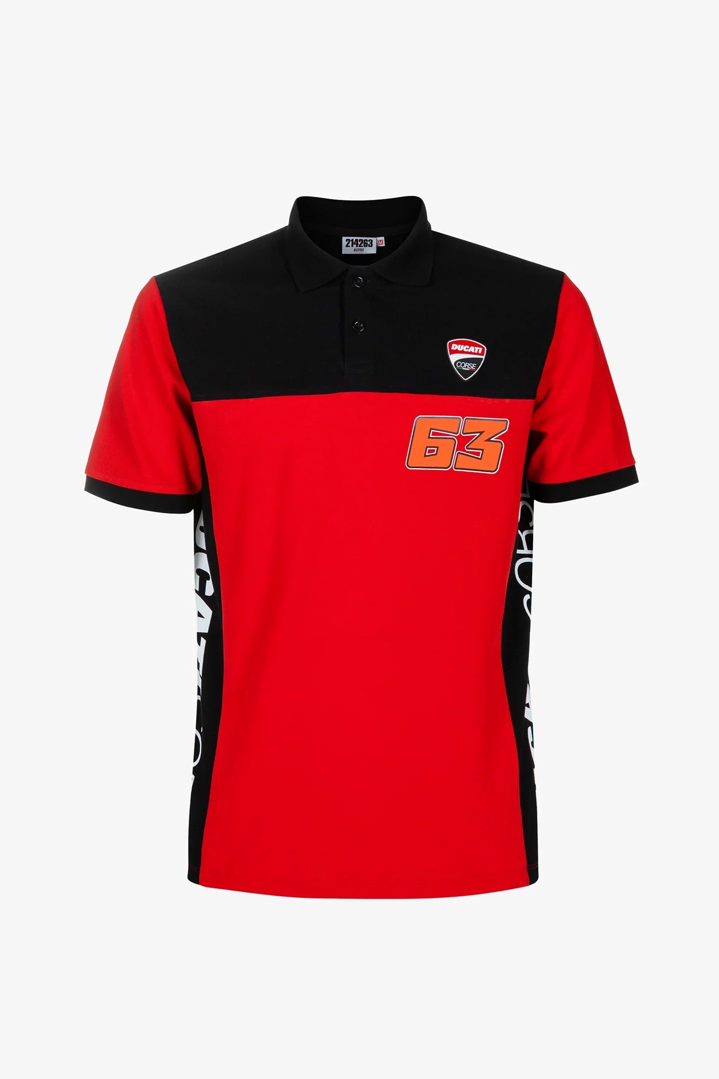Ducati Corse Pecco Bagnaia #63 Dual Line Poloshirt