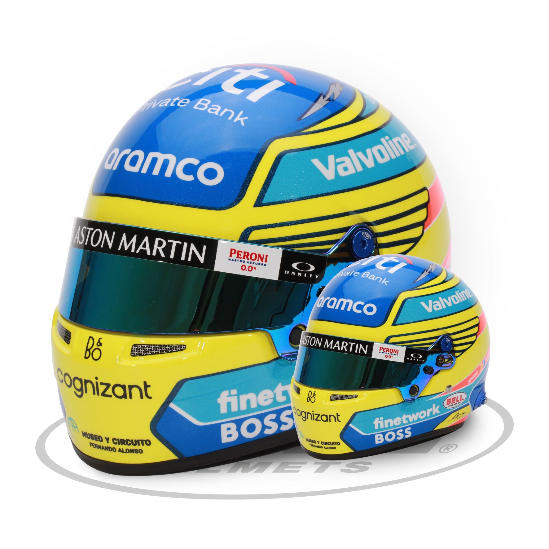 Aston Martin F1 Fernando Alonso 1/2 Scale Mini Helmet 2024