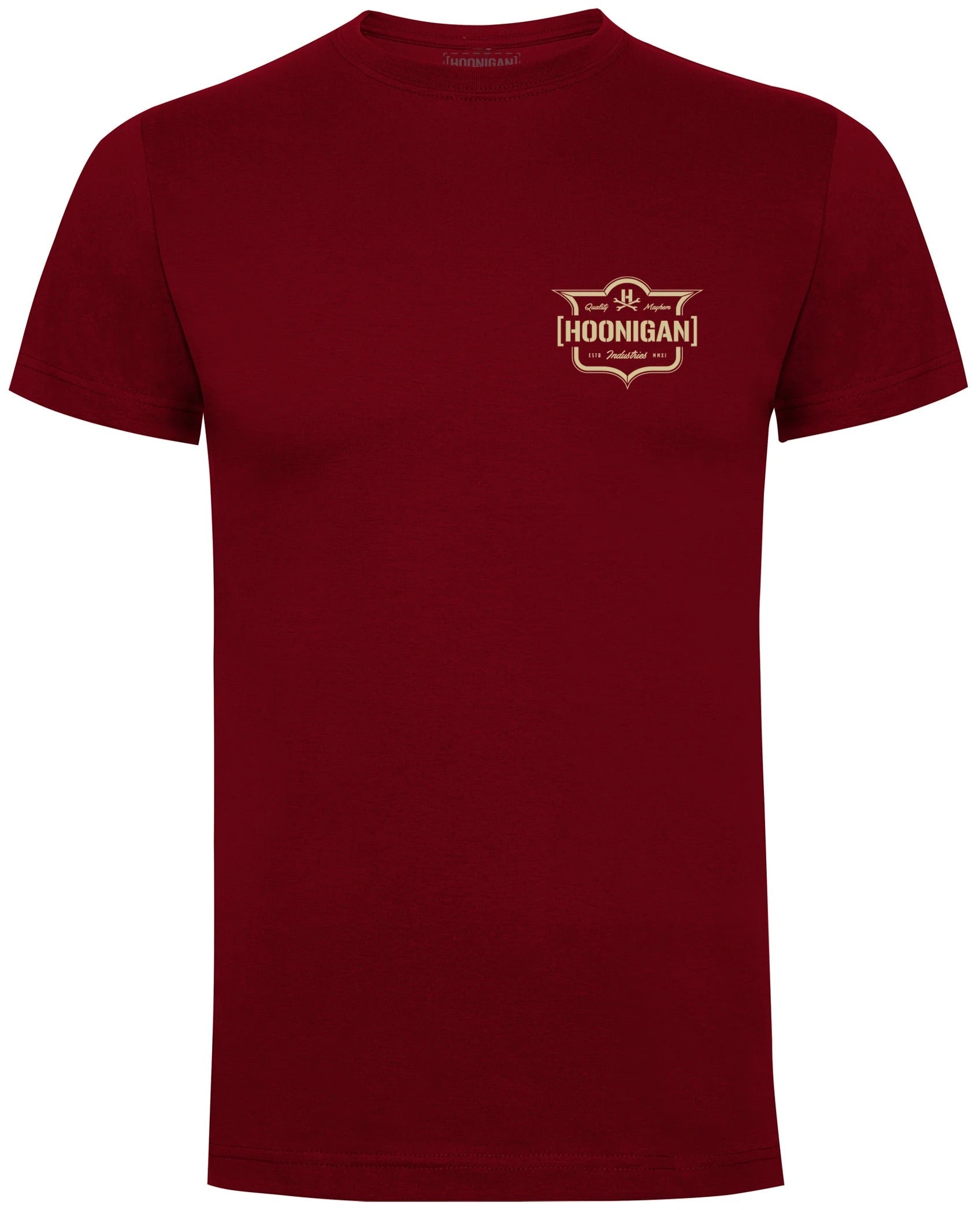 Hoonigan Emblem Burgundy T-Shirt