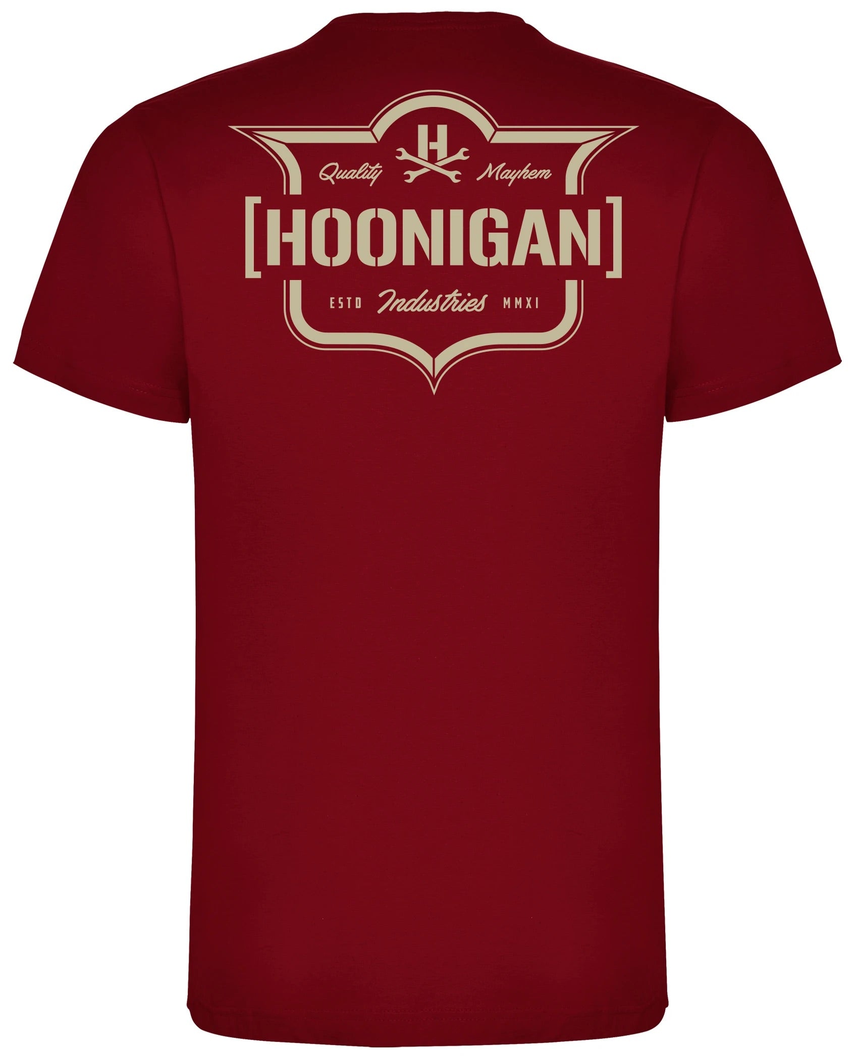 Hoonigan Emblem Burgundy T-Shirt