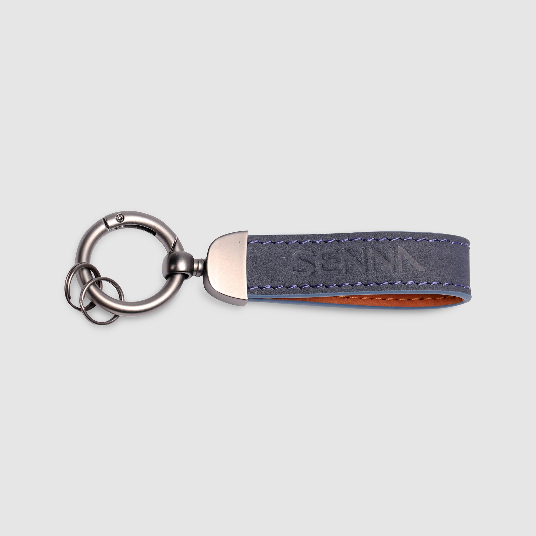 Ayrton Senna Leather And Metal Keyring
