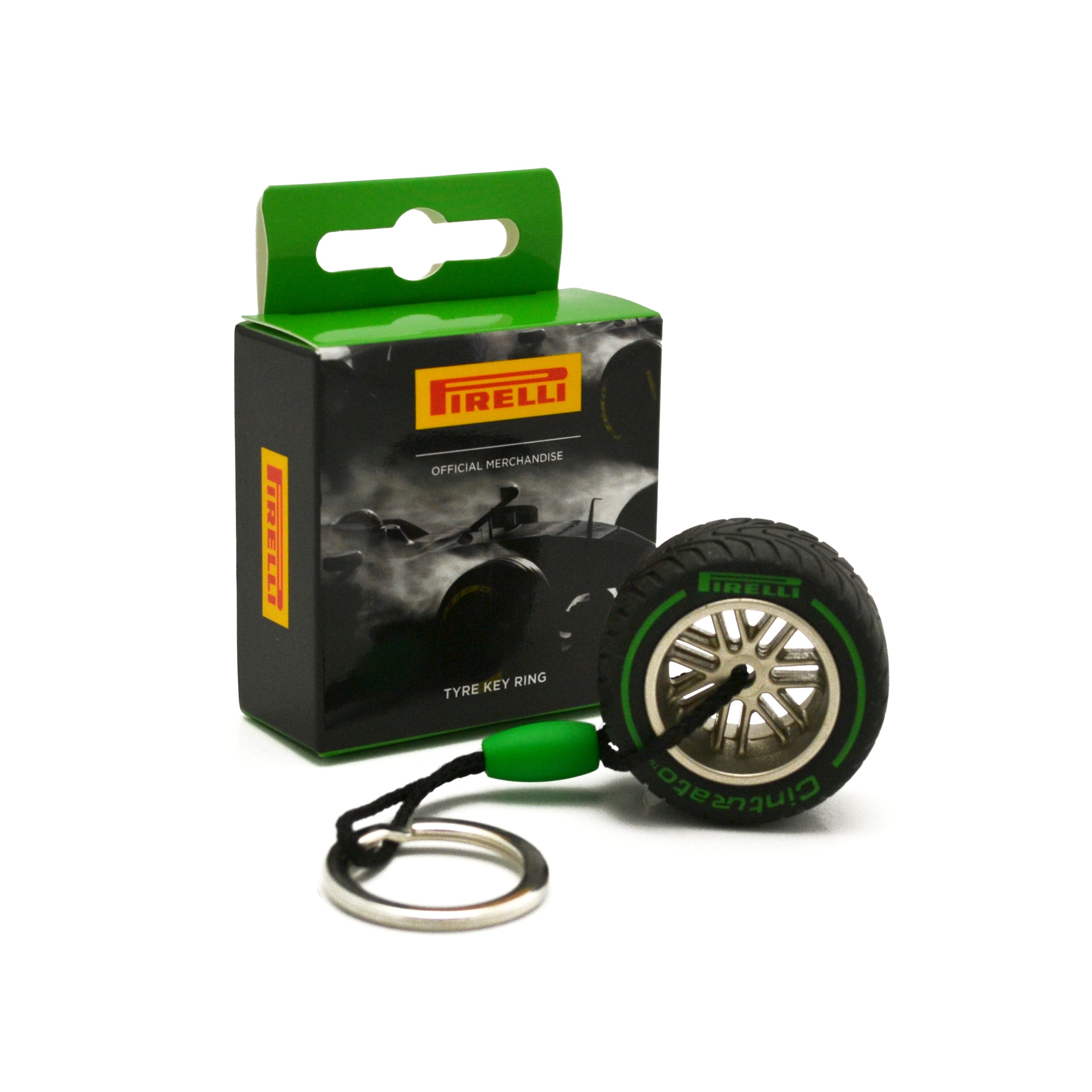 Pirelli Motorsport Green Intermediate Tyre Keyring
