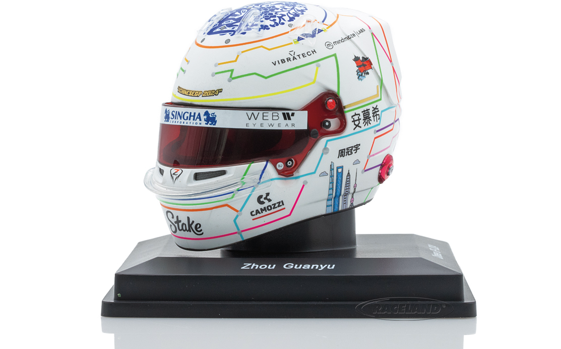 Kick Stake Alfa Romeo F1 Team Zhou Guanyu China GP 1/5 Scale Mini Helmet 2024