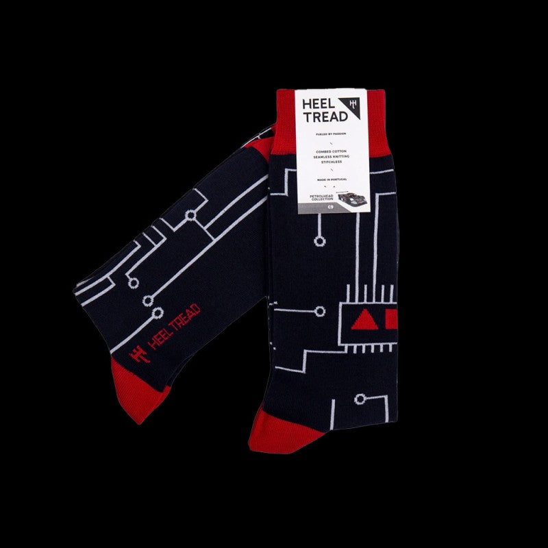 Inspiration Sauber Mercedes C9 AEG 24h Le Mans 1988 socks Blue / White / Red - unisex